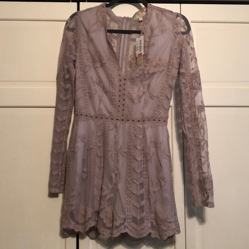 Lavender lace romper